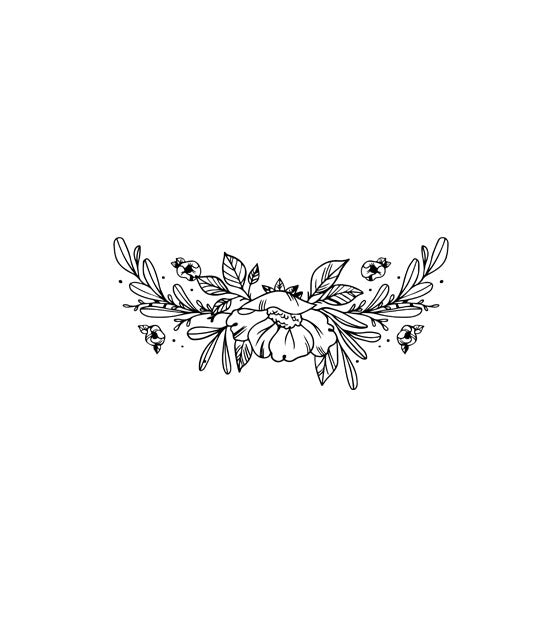 Floral Head Wreath Sketch Vector Art