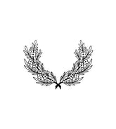 Enticing Bridal Head Wreath Silhouette Art