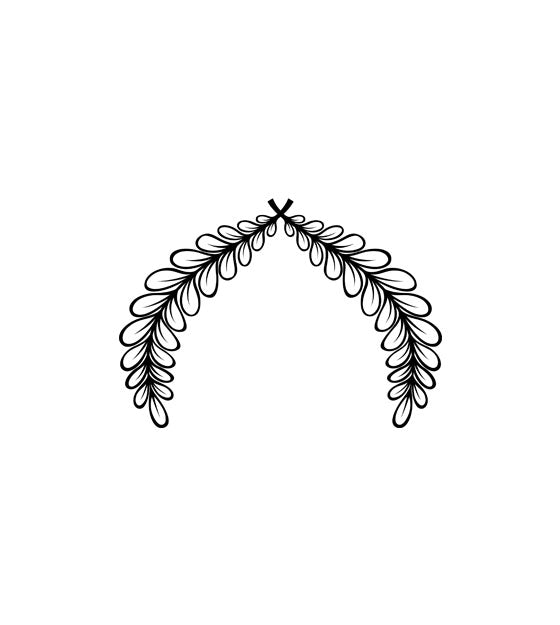 Greek Goddess Head Wreath Silhouette Art