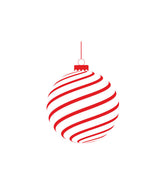 Red Striped Christmas Bauble Vector Art