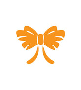 Lovely and Neat Orange Butterfly Ribbon Bow Vector Art