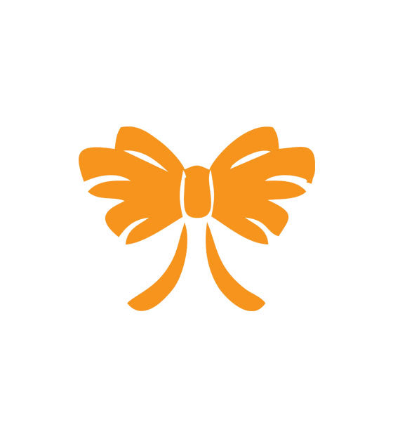 Lovely and Neat Orange Butterfly Ribbon Bow Vector Art