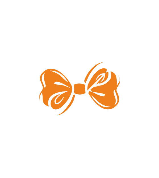Orange Shaded Bow Vector Art