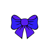 Voguish Purple Colored Bow Vector Art