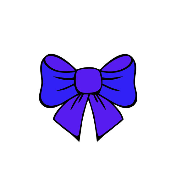 Voguish Purple Colored Bow Vector Art
