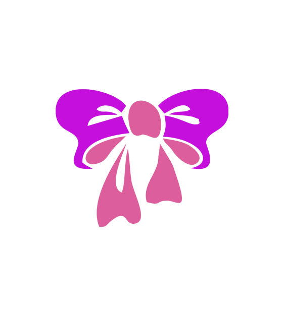 Hot Pink Ribbon Bow Vector Art