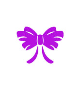Exquisite Purple Ribbon Bow Vector Art