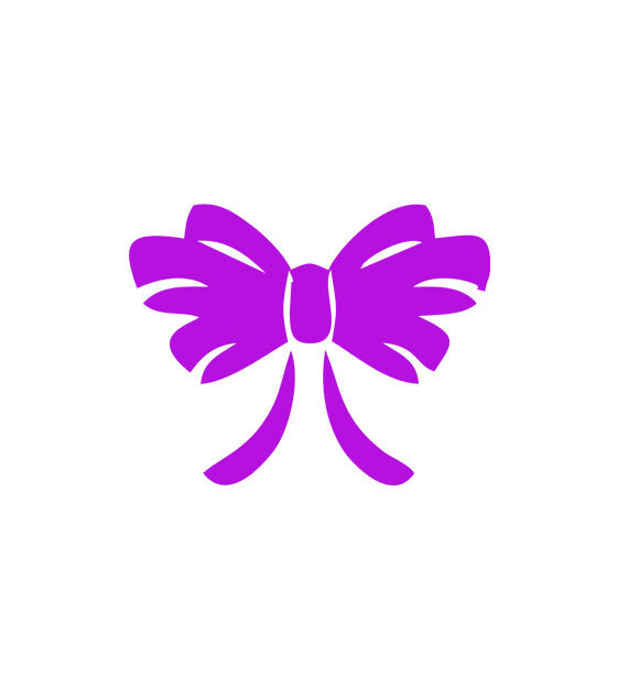 Exquisite Purple Ribbon Bow Vector Art