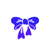 Zaffre Blue and Violet Purple Ribbon Bow Vector Art