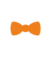 Alluring Orange Satin Bow Tie Vector Art