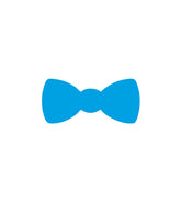 True Blue Satin Bow Tie Vector Art