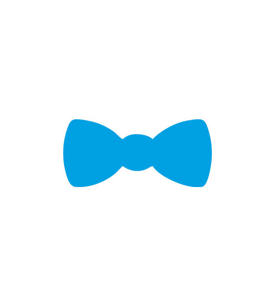 True Blue Satin Bow Tie Vector Art