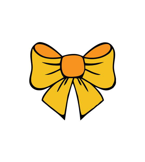 Gorgeous Marigold Orange Satin Ribbon Bow Vector Art