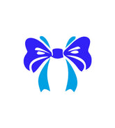True Blue and Zaffre Satin Ribbon Bow Vector Art