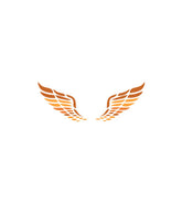 Captivating Orange and Brown Pegasus Wings Vector Art