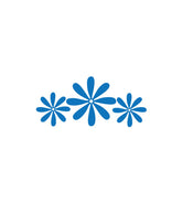 True Blue Floral Petal Vector Art