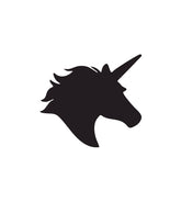Admiring Rearing Horse Unicorn Silhouette Art