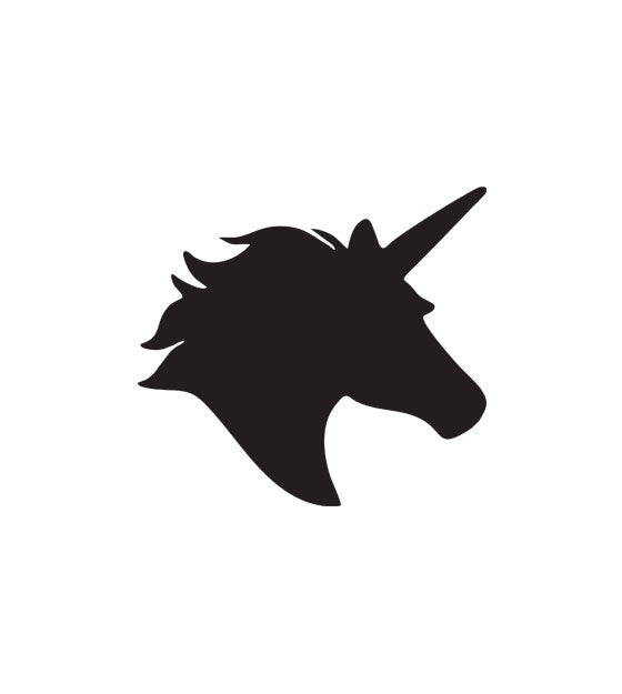 Admiring Rearing Horse Unicorn Silhouette Art