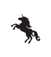 Exciting Rearing Unicorn Silhouette Art
