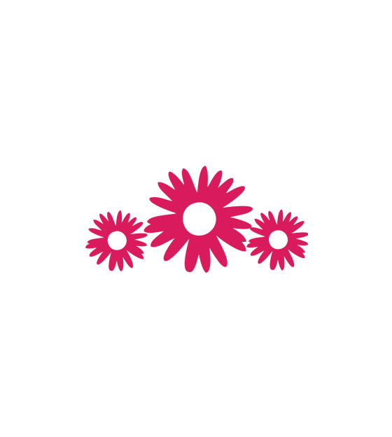 Magenta Pink Daisy Wedding Floral Pattern Vector Art