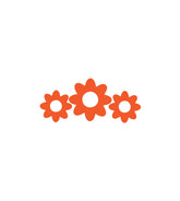 Smooth Orange Wedding Floral Pattern Vector Art