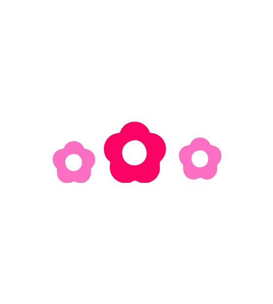 Delicate Hot Pink Floral Pattern Vector Art