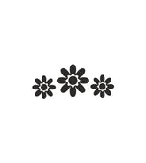 Appealing Daisy Floral Pattern Silhouette Art