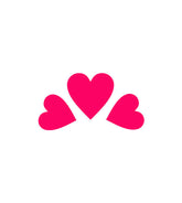 Hot Pink Adoring Three Hearts Vector Art