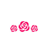 Ruby Colored Roses Floral Pattern Vector Art