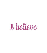 Purple I Believe Alphabet Calligraphy Vector Image