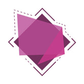 Elegant Rhombus Ribbon Vector Art