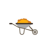 Convenient Farm Shovel Trolley Cart Vector Art