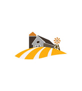 Fascinating Farm Fields Vector Art