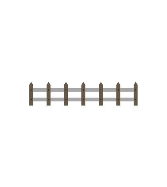 Wooden Cattle Fence Vector Art