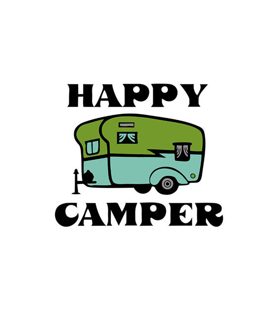 Venturesome Happy Camper Van Vector Art