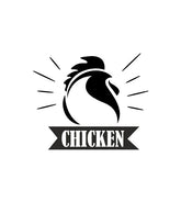Domestic Chicken Logo Silhouette Art