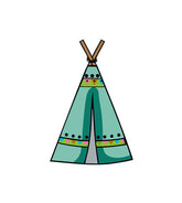 Hand Made Indian Art Canvas Tent Vector