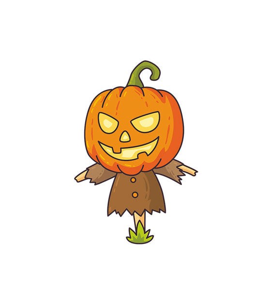 Jack O' Lantern Halloween Scare Crow Vector Art