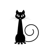 Neutral Halloween Cat Sith Silhouette Art