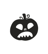 Frowning Jack O'Lantern Silhouette Art