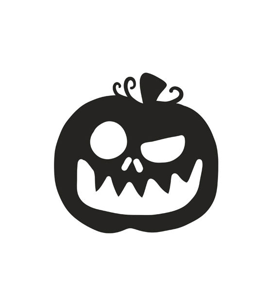 Wink Eyed Jack O' Lantern Pumpkin Silhouette Art