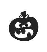 Astonished Halloween Pumpkin Silhouette Art