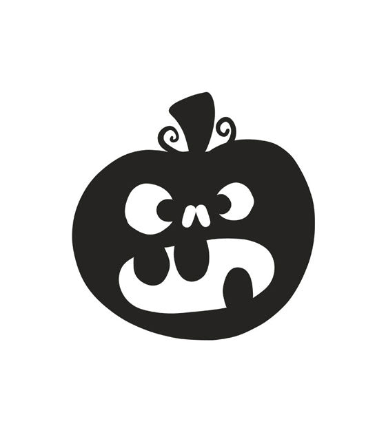 Astonished Halloween Pumpkin Silhouette Art
