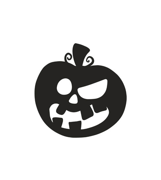 Flushed Face Jack O' Lantern Silhouette Art