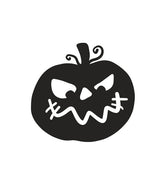Confused Face Halloween Pumpkin Silhouette Art