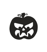 Angry Jack O'Lantern Halloween Silhouette Art