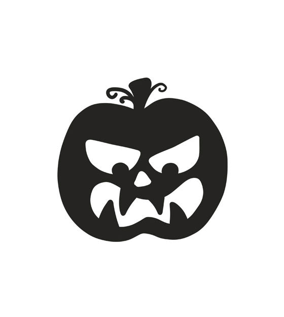 Angry Jack O'Lantern Halloween Silhouette Art