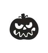 Scary Jack O' Lantern Halloween Pumpkin Silhouette Art