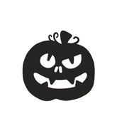 Cheerful Jack O' Lantern Halloween Silhouette Art