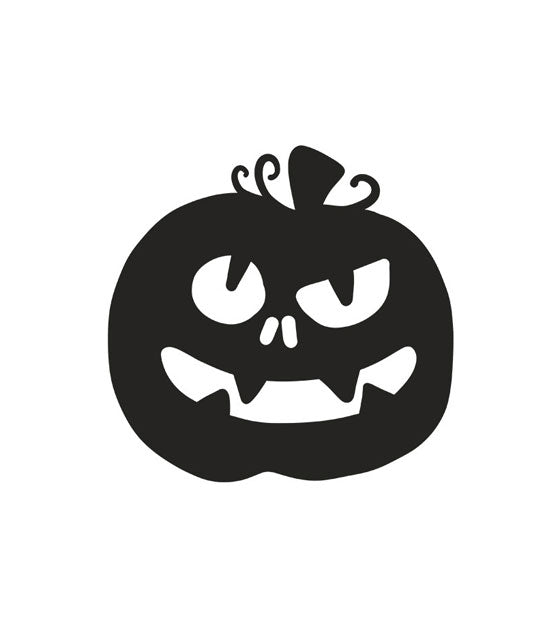 Cheerful Jack O' Lantern Halloween Silhouette Art